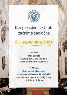 Pozvánka na slávnostnú svätú omšu Veni Sancte 